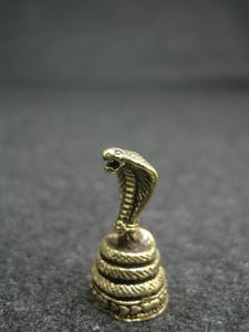 ◎●ナーガ(蛇神)　キングコブラ　真鍮製　ヒンズー教　　　　no.外-32-2　 置物