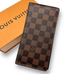 LOUIS VUITTON ルイヴィトン 財布 ポルトフォイユ ブラザ ダミエ ブラウン 茶 ２つ折り N63168