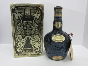 酒祭 洋酒祭 CHIVAS BROTHERS シーバスブラザーズ ロイヤルサルート 21年 青陶器 1L 1000ml 1,358g 40% 未開栓 古酒 箱 巾着付き