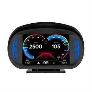 B　説明書無し カー HUD デュアルシステム OBD2 Hud ヘッドアップディスプレイスピードメーターデジタル過速度電圧警報ドライバー疲労警告