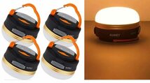 ４個セット　AUKEY　LEDランタン 懐中電灯 携帯型 テントライト 充電式 3つ調光モード 超軽量 携帯便利 防水キャンプ用品_画像1