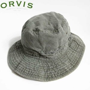 90s ORVIS オービス バケットハット 緑系 XL コットン ブッシュハット 大きいサイズ D148-41-0043XV