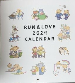  new goods Ikeda Izumi . Bank 2024 year wall-mounted calendar RUN & LOVE