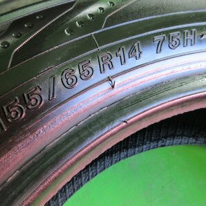 エアーチェック済み! ヨコハマ ブルーアースRV03CK 155/65R14 75H 製造23年 約9.5分山 イボ有り 4本セット! 中古 N-BOX N-ONE N-WGNの画像7