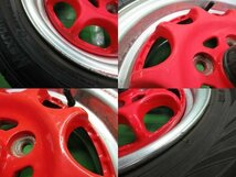 深リム!PCD100 スプリントハート SPRINTHART 5.5j/+40 ハブ約63㎜ Maxrun 155/65R13 製造21年 約9分山 4本 中古 旧車 ドリ車 軽カー_画像7