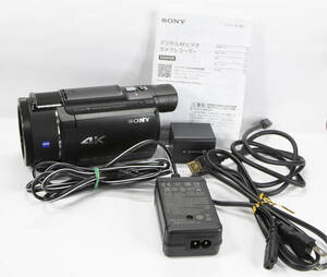 【質店】中古・現状 ソニー 4K デジタルビデオカメラ FDR-AX60 HANDYCAM ハンディカム 本体 バッテリー カメラ 通電確認済