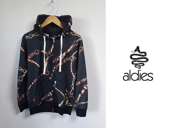 ★送料無料匿名発送★美品★aldies★アールディーズ★Chain Parka★ジップアップパーカー★フーディーユニセックス