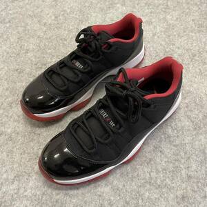 中古品 NIKE AIR JORDAN 11 RETRO LOW BREDナイキ エアジョーダン11 レトロ ロー ブレッド サイズ 27.5cm