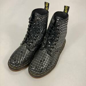 英国製 ドクターマーチン Dr.Martens ８ホールブーツ ブラック スパンコール ミラーボール イングランド ENGLAND 