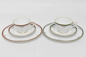 (676M 1208M6) 1円～ 未使用 Noritake ノリタケ ヴィラヘブン ランドン プレート 中皿 コーヒーカップ＆ソーサー ペア 茶器 洋食器