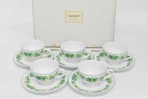 (683M 1211M7) 1円～ 未使用 NARUMI ナルミ コーヒーカップ＆ソーサー ティー 5客揃 茶器 洋食器