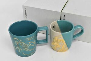 (685M 1215M9) 1円～ 未使用 STARBUCKS スターバックス アニバーサリー 2017 マグサイレンアート マグブルーティップ 2箱セット マグカップ