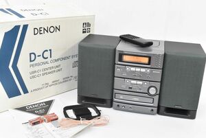 (687P 1219T10) 1円～ 未使用 DENON デノン CDコンポ D-C1 USC-C1 スピーカー オーディオ