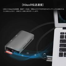 定価4620 高速USB 3.0 5-in-1 5in1カードリーダーはCF / SD/マイクロSD / TFカード 80cm USBインターフェイス 5 in 1_画像4