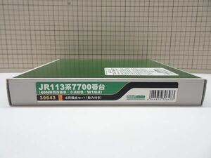 #k10【梱80】GREENMAX/グリーンマックス JR 113系 7700番台 40N体質改善車・小浜線色・W1編成 4両セット Nゲージ