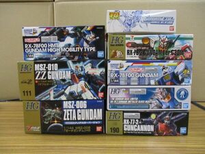 #w89【梱120】バンダイ HG 1/144 ゼータガンダム ダブルゼータガンダム ガンキャノン RX-78F00 HMT ガンダム高機動型 他 プラモデル まとめ