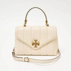 TORY BURCH トリーバーチ KIRA 83943 136 2WAY ハンドバッグ ショルダーバッグ レザー ベージュ×ゴールド レディース 2023年春夏新作