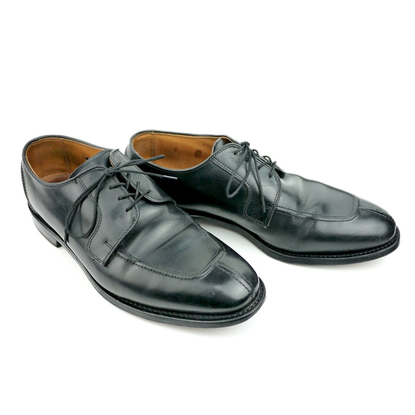 USA製 Allen Edmonds Hancock アレンエドモンズ ハンコック アルゴンキン Vチップ レザー シューズ　旧ロゴ 黒色 本革 革靴 28.5cm