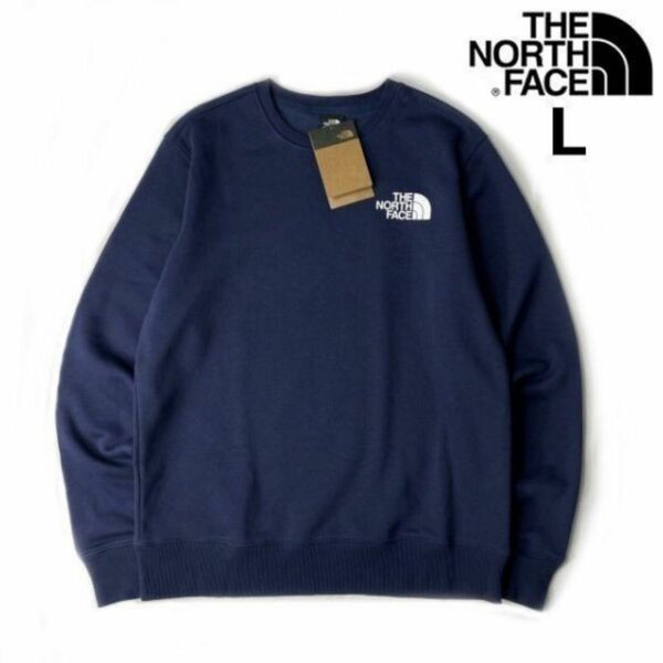 【新品】ノースフェイス 海外限定 裏起毛スウェット LOGO PULLOVER CREW ユニセックス L