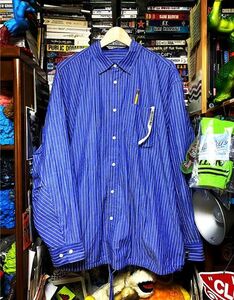 定価22,000円 新品 BROCHURE GENERALLY SHIRTS BLUE STRIPE オーバーサイズ ストライプ シャツ SSZ