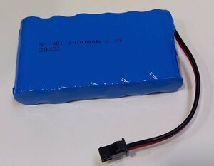 充電電池　ニッケル水素充電池　Ni-MH　7.2V 1400mA　SM-2Pコネクタ 互換　単3×6本型　充電　電池　バッテリー　容量保証　即納