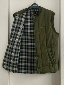 美品 (希少サイズ) Barbour Trekker Waistcoat D344 (1990年代初期) XSサイズ Olive (バブアー トレッカーベスト オリーブ)レアサイズXS