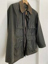 2ワラント (棒ジップ) Barbour Bedale Jacket (1983年) C38 Sage A100 (バブアー ビンテージ ビデイルジャケット C38 セージ)＊激渋_画像4