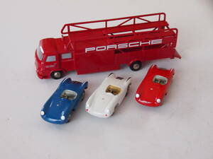 Schuco Piccolo 1/90 MAN 415 Renntranporter mit 3 Porsche Spyder 1000台限定生産 Art.-Nr.45 058 9600