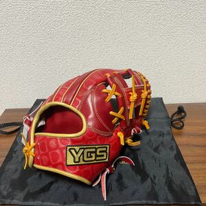 山本グラブスタジオ　ygsグローブ　G6S　メタリックハピネスレッド×ボルドー×ゴールド　硬式内野手用　ミズノプロ　