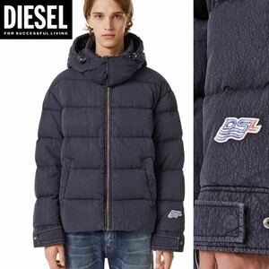 新品 未使用 タグ付き ★定価82,500円 DIESEL ディーゼル メンズ ユニセックス XSサイズ ダウン ジャケット ウォッシュ加工 アウター 04