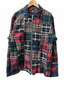 ステューシー STUSSY シャツ ツギハギ マルチ size M シャツ 薄手 長袖 長袖シャツ パッチワーク