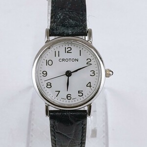 croton クロトン 腕時計 アナログ RT-125LA 時計 ヴィンテージ 3針 白文字盤 アクセ アクセサリー アンティーク レトロ