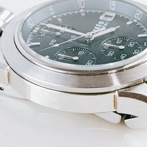 TAKEO KIKUCHI タケオキクチ 腕時計 アナログ シルバー基調 3針 青文字盤 アクセ アンティーク ヴィンテージ レトロ 時計 とけい トケイ_画像7