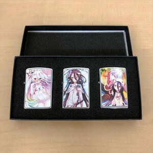 593*ノーゲーム・ノーライフ NO GAME NO LIFE オイルライター 白 3点セット