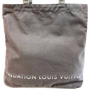 【即決】 LOUIS VUITTON ルイ ヴィトン フォンダシオン 美術館限定 トートバッグ ワンショルダー 肩掛け コットン 100％ グレーの画像3