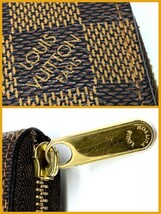 【即決】 LOUIS VUITTON ルイヴィトン ダミエ エベヌ ジッピーコインパース N63070 小銭入れ ラウンドファスナー コインケース_画像4