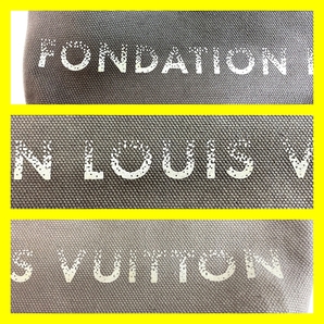 【即決】 LOUIS VUITTON ルイ ヴィトン フォンダシオン 美術館限定 トートバッグ ワンショルダー 肩掛け コットン 100％ グレーの画像7