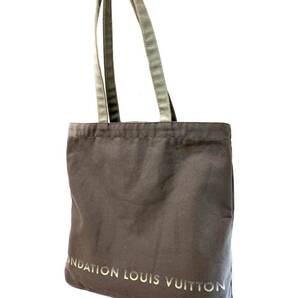【即決】 LOUIS VUITTON ルイ ヴィトン フォンダシオン 美術館限定 トートバッグ ワンショルダー 肩掛け コットン 100％ グレーの画像1