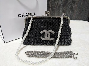 CHANEL シャネル ノベルティ パールチェーンショルダー2Wayバッグ 