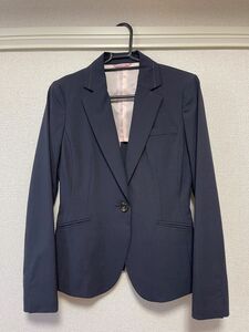 【洋服の青山】スーツ、ジャケット、 ネイビー、　　　　　　　ピンク、未使用（値下げ商品）