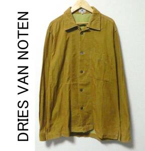 正規品 初期タグ 80s 90s Dries Van Noten ドリスヴァンノッテン アーカイブ コーデュロイ オープンカラーシャツ 長袖 開襟 48 