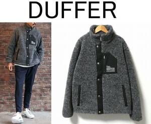 正規品 美品 The DUFFER of ST.GEORGE ダファー BOA FLEECE JK ボアフリースジャケット 防風 L 黒 ブラック