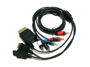 PS3*PS2*XBOX360*Wii for component AV cable [ new goods ] black.