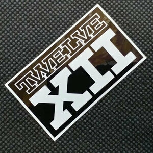 TWELVE トゥエルブ 【LOGO STICKER】 白/黒 小 新品正規 ステッカー（郵便送料込み）