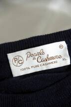 a12 Pearls＆Cashmere 猫 カシミヤ100％ 長袖ニット セーター ネイビー/XL_画像5