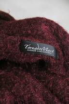 a12 美品 トルネードマート シャギーニット 細身 長袖 セーター ワインレッド/L_画像5