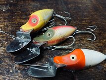 50's へドン ミジェットゴーディーパーリバーラント 3個 1950年代 / heddon Midget Go-Deeper RIVER RUNT ヘドン ルアー オールドへドン_画像1