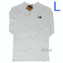 THE NORTH FACE ノースフェイス シンプル ドーム 長袖 ロンT ロング tシャツ ホワイト 白 黒 ロゴ 海外L_画像1