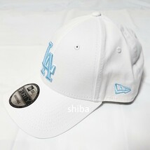 NEW ERA ニューエラ ドジャース LA キャップ 帽子 白 ホワイト 水色 青 ブルー 野球 MLB ユニセックス 大谷_画像3