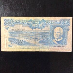 World Paper Money ANGOLA 50 Escudos【1962】